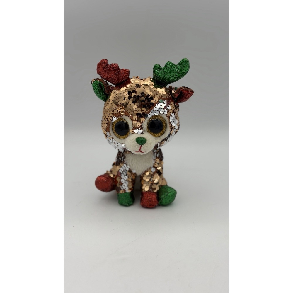 Ty *Beanie Boos*Flippables ~ 'Tegan' The Christmas Reindeer * 2019 *NO Hang Tag